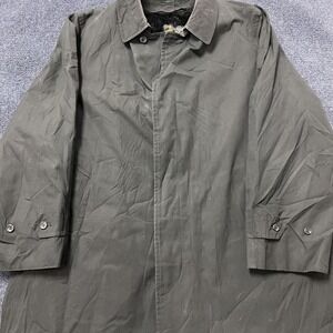 Vintage London Fog Coat Mens 44 Black Rain Maincoats Pile Lined Trench Overcoat